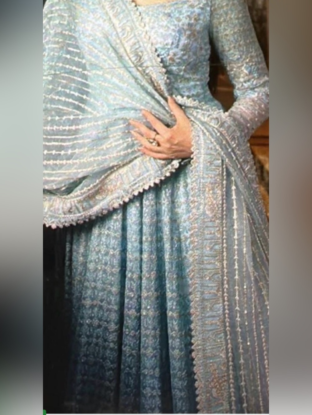 Embellished Light Blue Long Sleeve Occasion Dress xyndrella  maxi